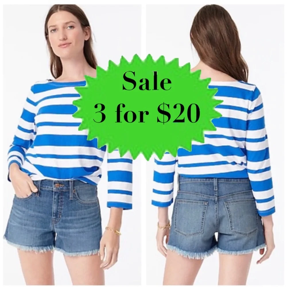 J. CREW jean shorts denim blue cut offs frayed cutoff women’s j.crew shorts 25